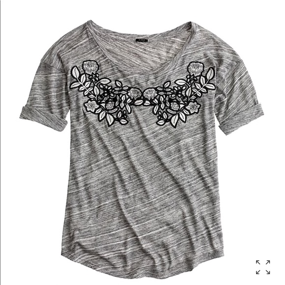 J. Crew Tops - 🔥5 for 30 J. Crew Floral Appliqué T-Shirt a5